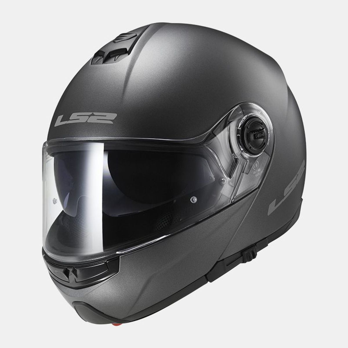 קסדה נפתחת לאופנוע LS2 STROBE FF325 אפור מט