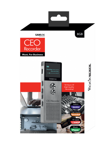 מכשיר הקלטה CEO RECORDER 16GB סאמויקס ROCKBLACK SAMVIX