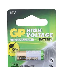סוללה חזקה 12V מסוג 23AE מבית GP