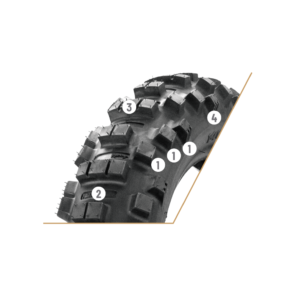 צמיג אחורי בורלי מידה BORILLI 7 DAYS ENDURO SOFT - 140/80-18 