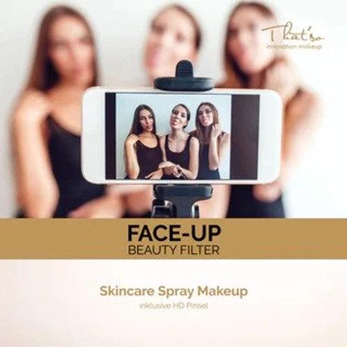 ספריי איפור (מייקאפ) בהתזה למראה חלק + מברשת That'so FaceUP גוון בינוני טופסאן - 75 מ