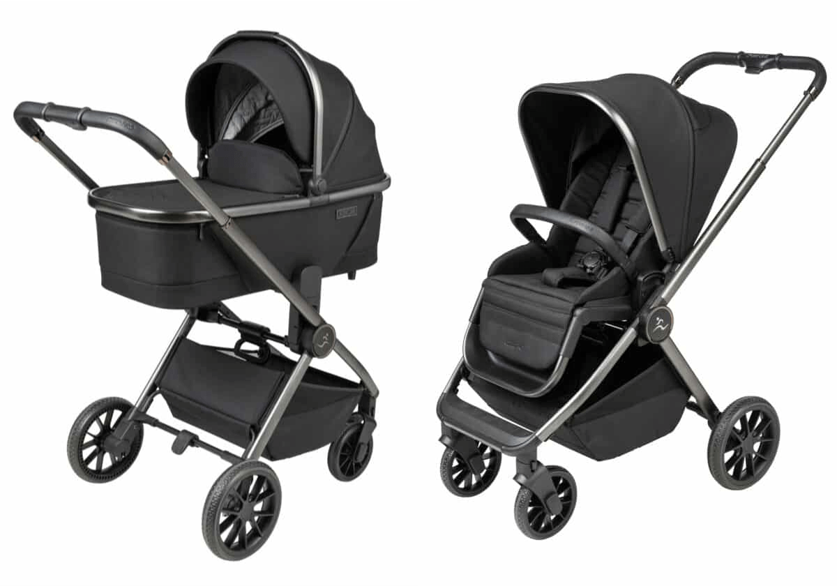 עגלת סיאלו פרו PRO 2024 Sport Line Cielo  ריפוד שחור / שלד אפור Brushed / ידית שחורה ספורטליין