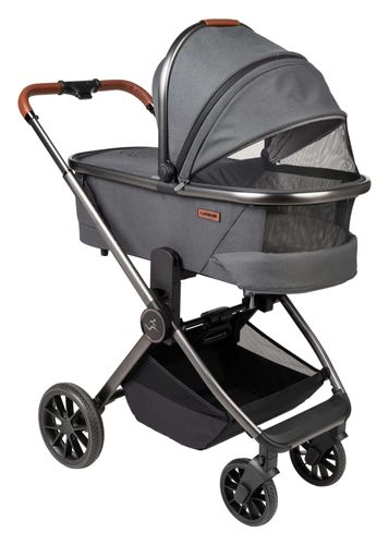 עגלת סיאלו פרו PRO 2024 Sport Line Cielo  ריפוד שחור / שלד אפור Brushed / ידית שחורה ספורטליין