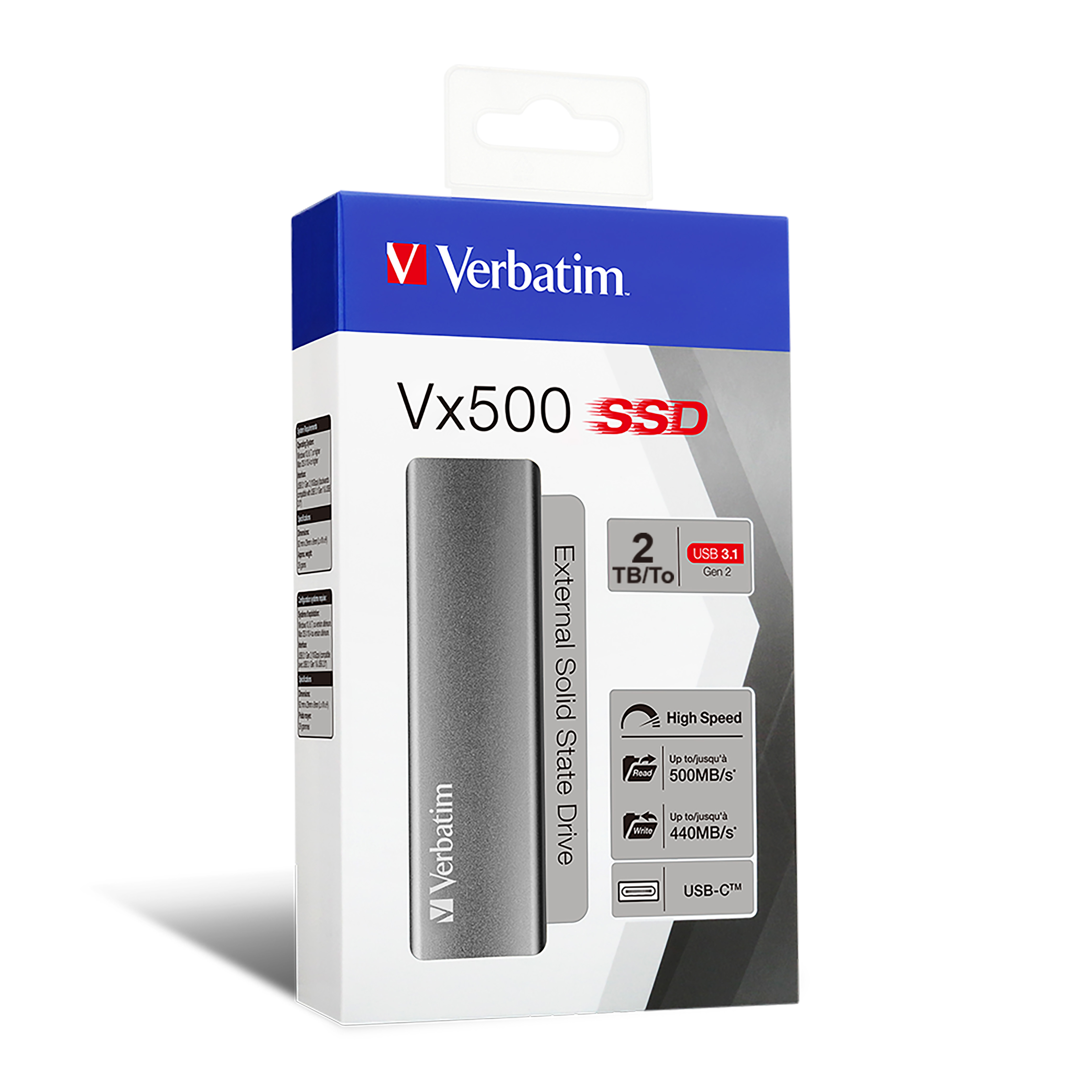 כונן קשיח חיצוני VERBATIM VX500 1TB SSD וורבטים
