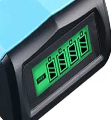 מטען סוללות נטענות  AA/AAA  עם תצוגה LCD מתח כניסה USB