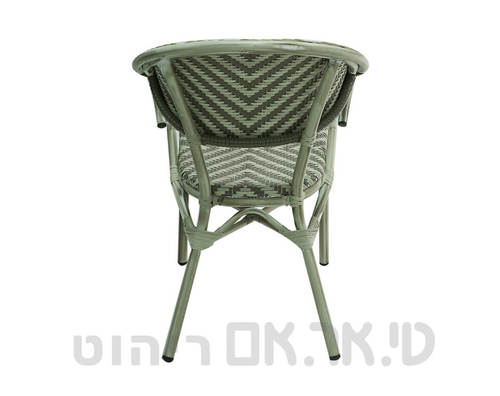 כסא ראטן דגם איקס עם ידיות גב