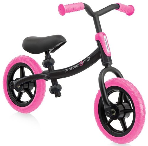 אופני איזון Go Bike 2024 עם שלדה מתהפכת, מצבי גובה במושב ובכידון - ורוד