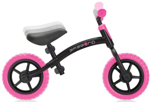אופני איזון Go Bike 2024 עם שלדה מתהפכת, מצבי גובה במושב ובכידון - ורוד