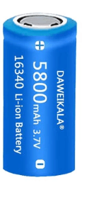 מארז 5 יחידות סוללה נטענת 16340 CR123A 5800mah 3.7V