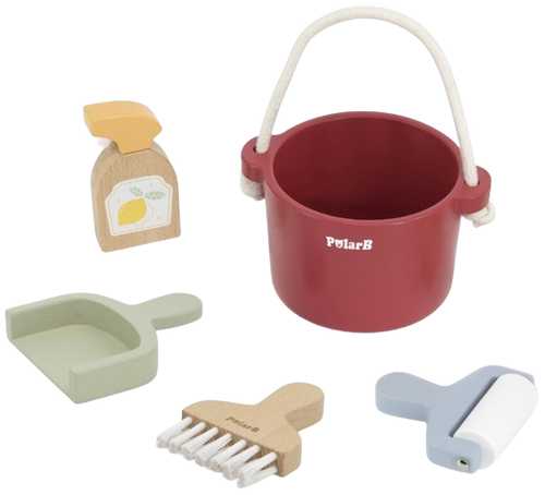 ערכת כלי ניקוי לבית מעץ 5 חלקים