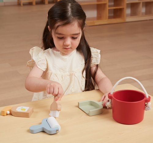 ערכת כלי ניקוי לבית מעץ 5 חלקים