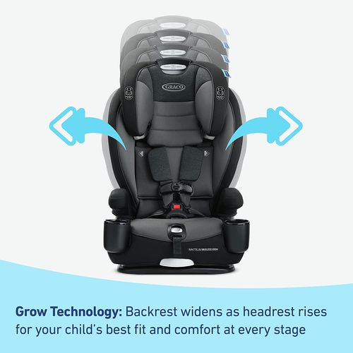 כסא בטיחות ובוסטר 3 ב 1 נאוטילוס סנאגלוק גרו Nautilus SnugLock Grow - צבע שחור/אפור בהיר
