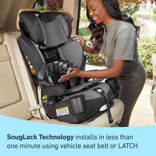 כסא בטיחות ובוסטר 3 ב 1 נאוטילוס סנאגלוק גרו Nautilus SnugLock Grow - צבע שחור/אפור בהיר