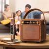 רמקול מיקרופון קריוקי נייד בעיצוב רטרו Retro Karaoke