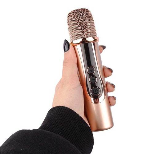 רמקול מיקרופון קריוקי נייד בעיצוב רטרו Retro Karaoke