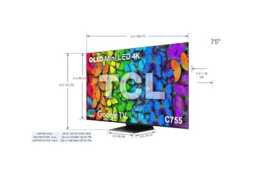 טלוויזיה TCL 75C755 4K ‏75 ‏אינטש