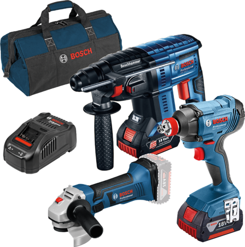 סט 3 כלים נטענים כולל סוללות 5AH דגם 15990.L37 מבית BOSCH