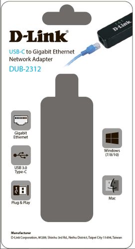 מתאם D-Link DUB-2312 Type-c to RJ-45