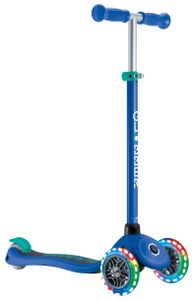 קורקינט לילדים פרימו לייטס Primo Lights אורות בגלגלים, נעילת היגוי וידית בגובה משתנה - כחול נייבי