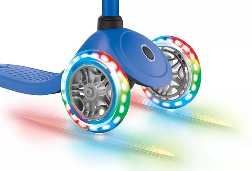 ELITE LIGHTS קורקינט 3 גלגלים מתקפל עם אורות בגלגלים וידית 4 גבהים - ורוד פסטל