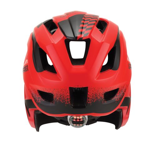 קסדה מודולארית לילדים RACING פול פייס / חצי עם מנגנון התאמה לראש ותאורת LED אחורית (XS/S) - אדום