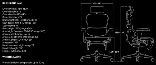 כיסא גיימינג אורגונומי Comfort Ergohuman Ultra Gaming