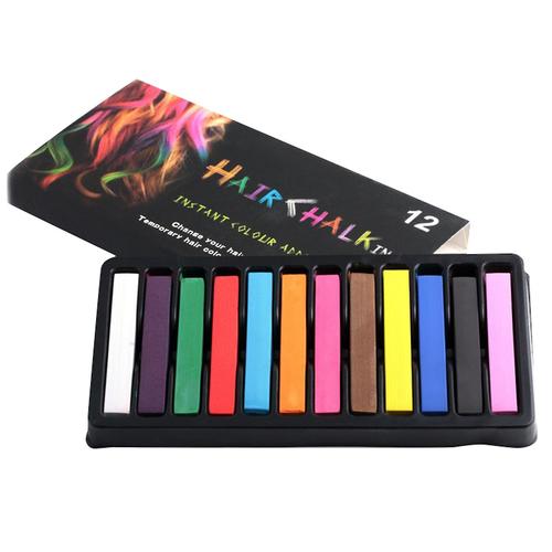 12 גירים צבעוניים לצביעת שיער HAIR CHALK 