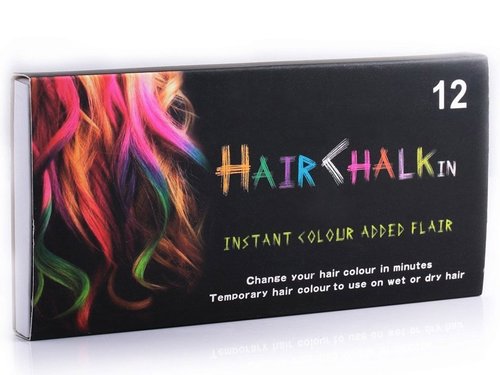 12 גירים צבעוניים לצביעת שיער HAIR CHALK 