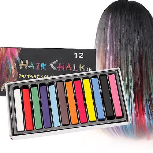 12 גירים צבעוניים לצביעת שיער HAIR CHALK 