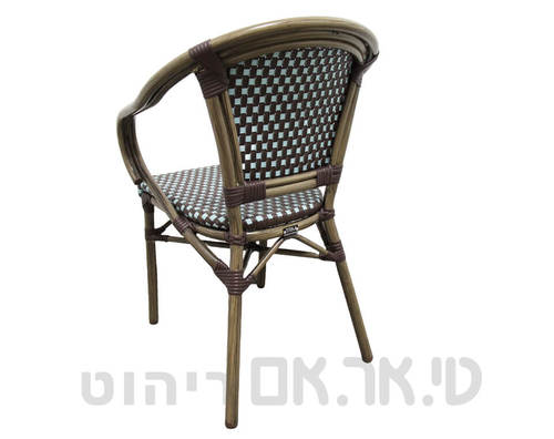 כסא ראטן דגם סקיי עם ידיות-גב