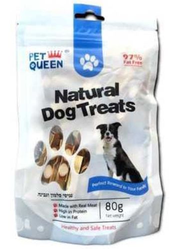 חטיף נגיסי סלמון וגבינה לכלב, פט קווין | natural dog treats