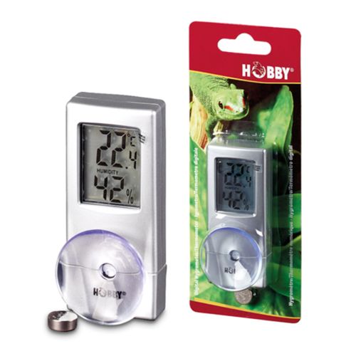 מד טמפרטורה + לחות דיגיטלי, גדול, הובי | Digital Hygrometer/Thermometer