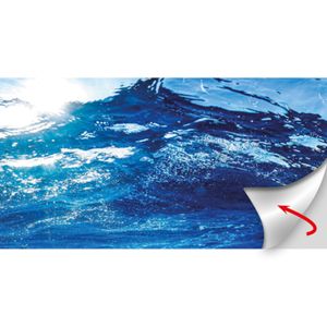 רקע מדבקה צמחייה/ אוקיינוס במידות 60X30 ס"מ | Ocean*/Ruby Lake