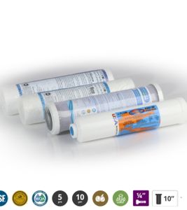 סט סננים עם מינרליזטור לאוסמוזה הפוכה 5 שלבים
