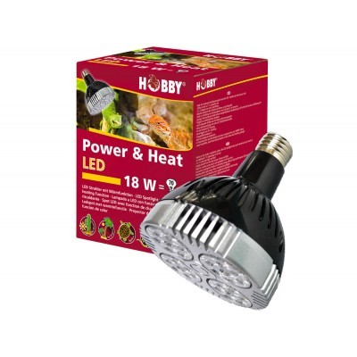 נורת לד שיזוף וחימום לטרריום | HOBBY Power +heat led 18w