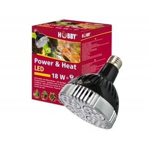 נורת לד שיזוף וחימום לטרריום | HOBBY Power +heat led 18w