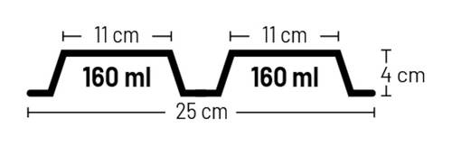 סט קערות נירוסטה לכלב 160 מ