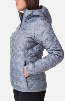 מעיל פוך לנשים DELTA RIDGE HOODED W מבית Columbia אפור