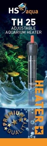 גוף חימום 25 וואט | HS AQUA GLASS AQUARIUM HEATER & PROTECTOR TH-25