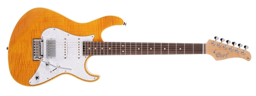 גיטרה חשמלית CORT G280 SELECT AMBER Flamed Maple Top HSS