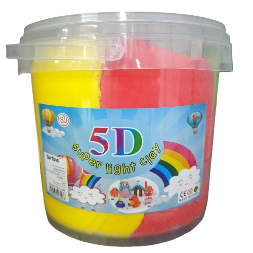 מארז 250 גרם של בצק משחק ב 6 צבעים