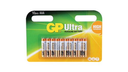 10 סוללות אולטרה אלקליין GP | AAA 1.5V