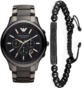 EMPORIO Armani AR1452 קרמיקה סט צמיד מתנה לגברים