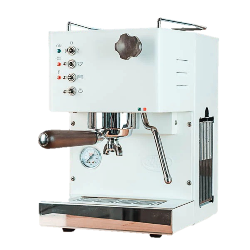 מכונת קפה מקצועית גימור לבן ועץ אגוז - Quick Mill Pipa White and Walnut