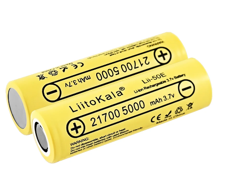 מארז זוג סוללות ליתיום נטענת 21700 5000MAH מלאי מיידי