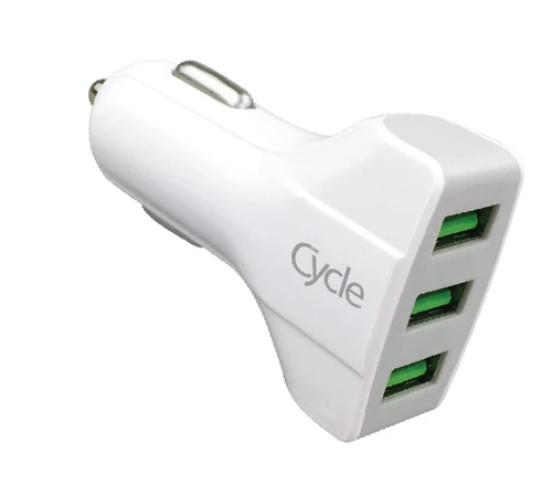 Cycle USB מטען רכב 3 יציאות USB