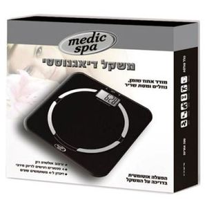משקל דיאגנוסטי מד שומן מדיק ספא מספר דגם 10015108  Medic spa