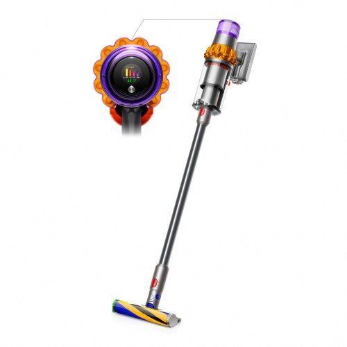 שואב אלחוטי עם תאורת LED לגילוי אבק מיקרוסקופי Dyson V15 Detect Absolute New SV47 - שנתיים אחריות יבואן רישמי 