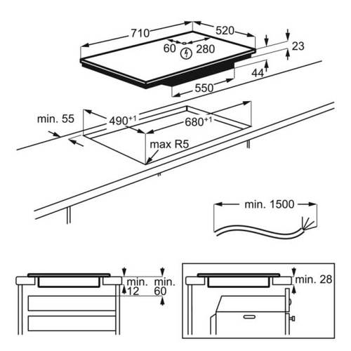 כיריים אינדוקציה 71 ס