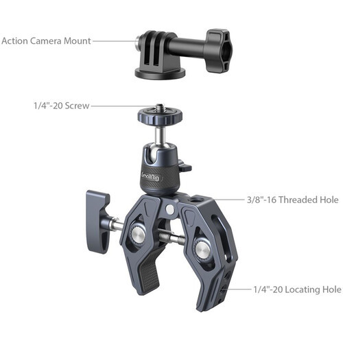 SmallRig 4102B  Super Clamp with 360° Ball Head מחבר סופר קלאפ